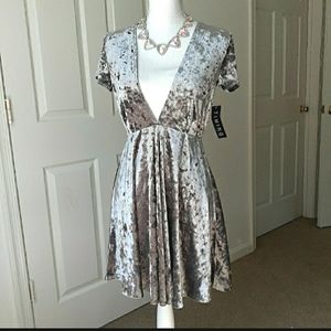 F21 Velvet skater dress